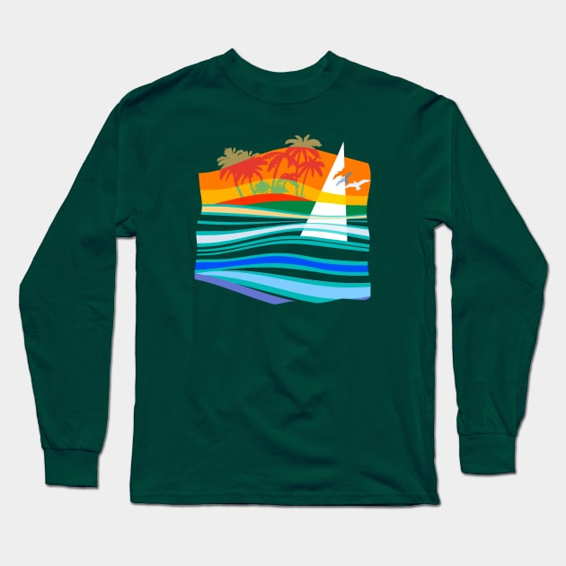 Wish You Were Here Long Sleeve T-Shirt by Sailfaster Designs